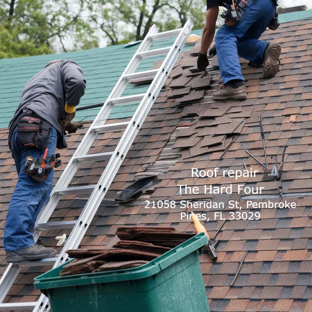 Roof repair, The Hard Four, 21058 Sheridan St, Pembroke Pines, FL 33029